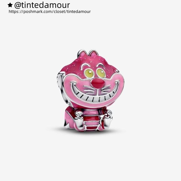 Pandora Disney Alice in Wonderland Cheshire Cat Charm|Pendant - Picture 1 of 2
